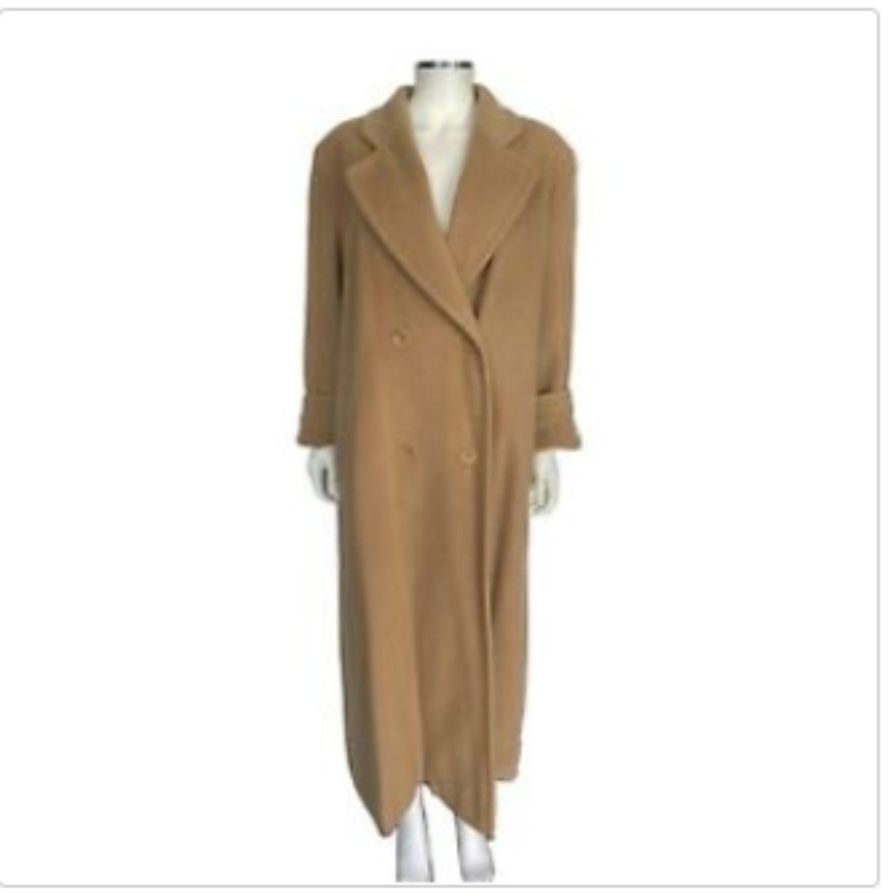 Bogner Camel Brown Long Coat Size 10 Long